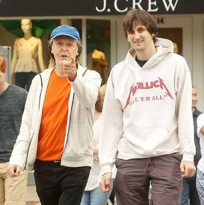 Arlen Blakeman with his stepdad Paul McCartney
